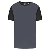 Tricou unisex Proact Adults Bicolour Short-sleeved personalizat, gri