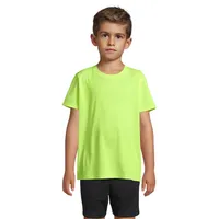 Tricou copii Sol's Sprint Sports personalizat, neon yellow