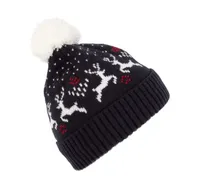 Căciulă K-UP Winter Beanie With Reindeer Design personalizată, albastru