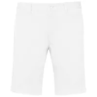 Pantaloni scurți bărbați Kariban Chino Bermuda Shorts personalizați, alb