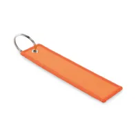 Îndepărtați inelul breloc înainte personalizat, neon portocaliu