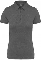 Tricou polo damă Kariban Short Sleeved Jersey personalizat, gri