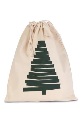 Geantă Kimood Cotton With Christmas Tree Design And Drawcord Closure