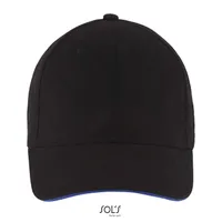 BUFFALO SIX PANEL CAP 260g personalizat, black/royal
