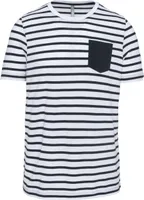 Striped White/Navy