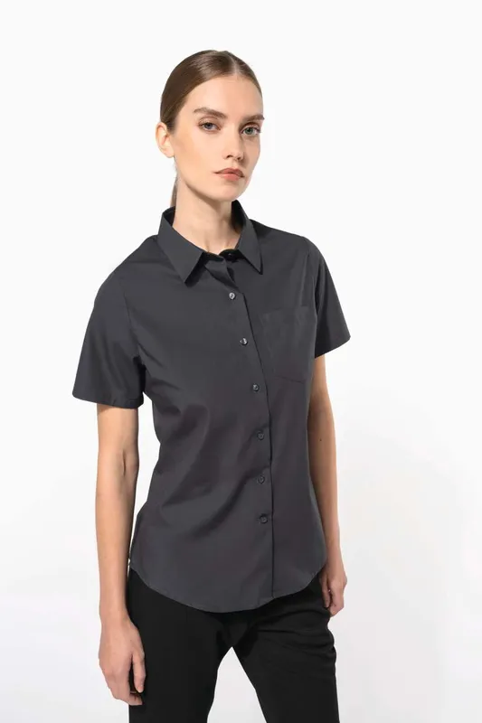 Cămașă damă Kariban Short-sleeved Cotton Poplin