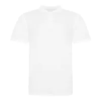 Tricou polo unisex Just Polos The 100 personalizat, alb