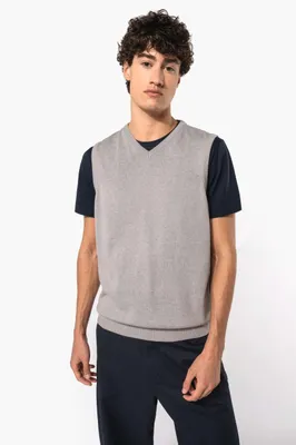 Bluză bărbați Kariban Sleeveless V-neck Jumper