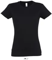 Tricou damă SOL'S Imperial Round Collar personalizat, negru