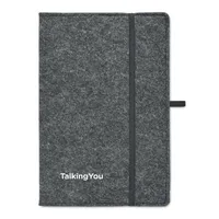 Notebook  A5 RPET pâslă personalizat, vedere detaliu
