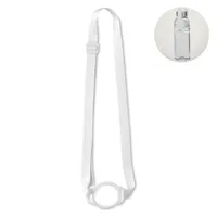 Lanyard cu suport pentru pahar personalizat, alb