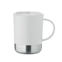 Cană cu perete simplu 300ml personalizată, alb