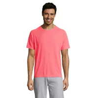 Tricou SPORTY MEN personalizat, neon coral