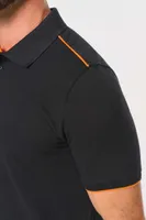 Tricou polo bărbați Designed To Work Short-sleeved Contrasting Daytoday personalizat, pe model