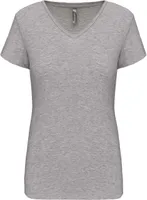 Tricou damă Kariban Short-sleeved V-neck personalizat, gri