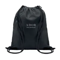 Rucsac cu șnur 300D RPET personalizat, vedere zona de personalizare