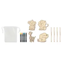 Set figurine din lemn personalizat, vedere spate