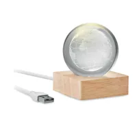 Glob de sticlă LED personalizat, vedere spate