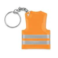Breloc reflectorizant personalizat, neon portocaliu