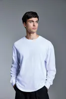 Tricou cu mânecă lungă unisex Anthem Headline Heavy personalizat, pe model