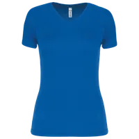Tricou damă Proact V-neck Short-sleeved Sports personalizat, albastru