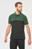 Tricou polo unisex Designed To Work Eco-friendly Two-tone Short Sleeve personalizat, pe model