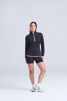 Bluză damă Just Cool Cool 1/2 Zip Sweat personalizată, pe model