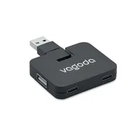 Hub USB 4 porturi + cablu 20 cm personalizat, vedere zona de personalizare