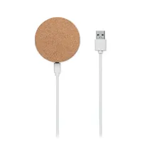 Încărcător  wireless rotund personalizat, vedere spate