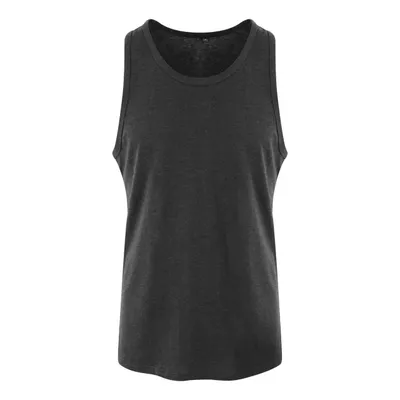Vestă bărbați Just Ts Tri-blend Vest personalizată, negru