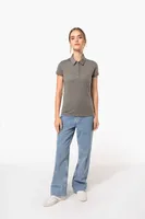 Tricou polo damă Kariban Short Sleeved Jersey personalizat, pe model