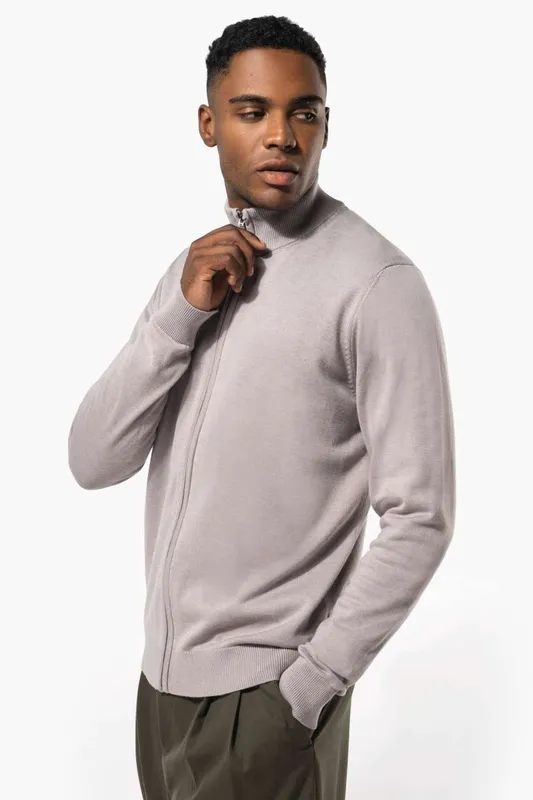Bluză bărbați Kariban Full Zip Cardigan