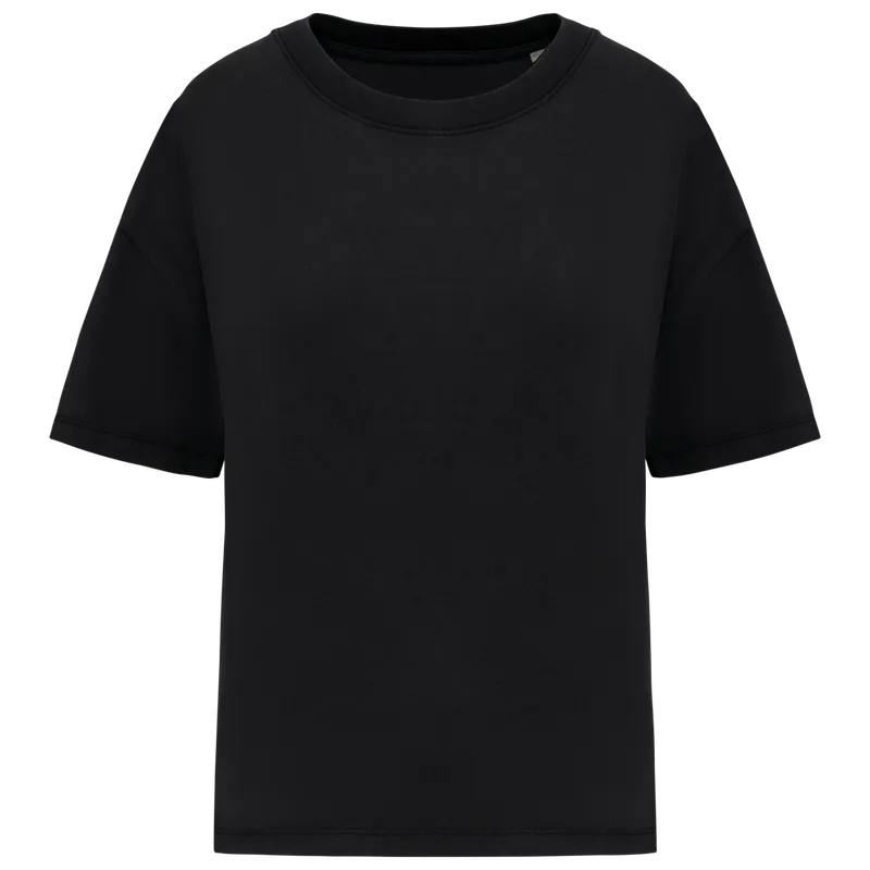 Tricou damă Native Spirit Washed Effect Oversized personalizat, negru