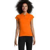Tricou polo damă Sol's Prescott 170 personalizat, orange