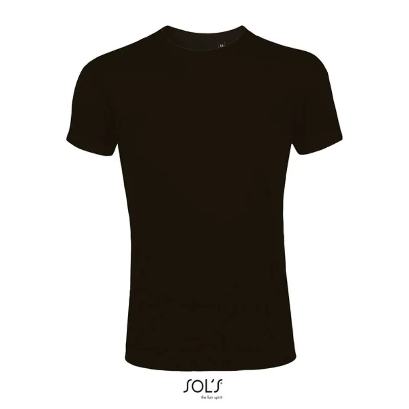 Tricou bărbați SOL'S Imperial Fit Round Neck Close Fitting personalizat, negru