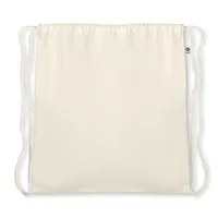 Sac cu cordon, bumbac organic personalizat, vedere detaliu