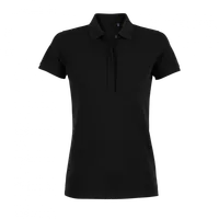 Tricou polo damă Neoblu Owen Piqué With Concealed Placket personalizat, negru