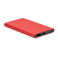 Powerbank de 4000 mAh tip C personalizat, roșu