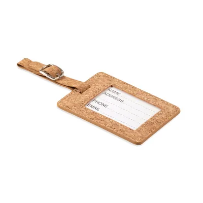 Etichetă bagaje din plută personalizată