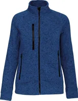 Jachetă damă Kariban Full Zip Heather personalizată, albastru
