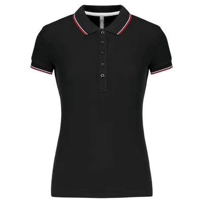 Tricou polo damă Kariban Short-sleeved personalizat, negru