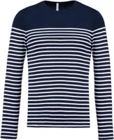 Striped Navy/White