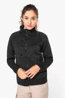 Jachetă damă Kariban Full Zip Heather personalizată, pe model
