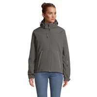 Jachetă softshell damă Sol's Rock Winter Softshell personalizată, gri cărbune