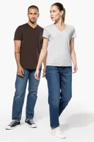 Tricou damă Kariban Short-sleeved V-neck personalizat, pe model