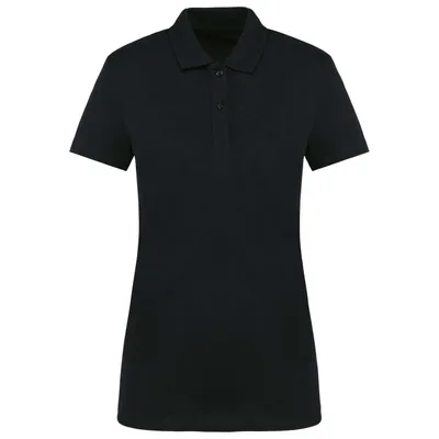 Tricou polo damă Kariban Premium Short-sleeved Supima® personalizat, negru