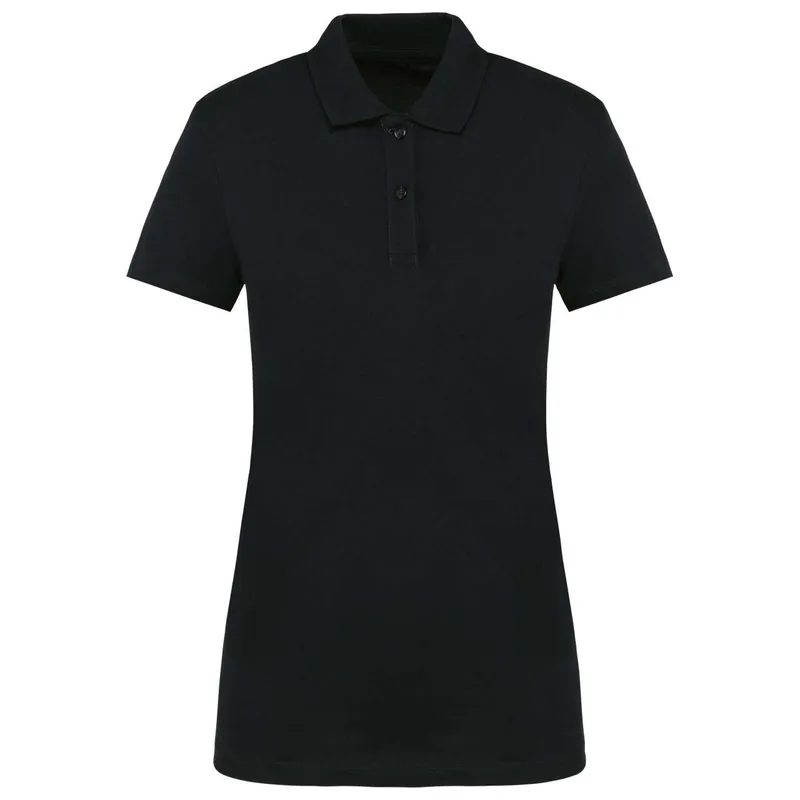 Tricou polo damă Kariban Premium Short-sleeved Supima® personalizat, negru