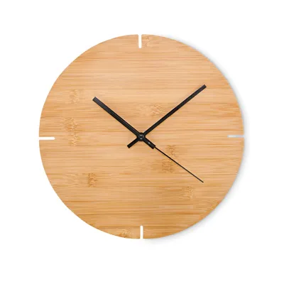 Ceas rotund perete din bambus personalizat