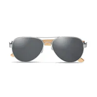 Ochelari de soare din bambus personalizat, vedere lateral