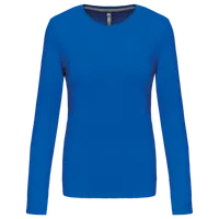 Tricou cu mânecă lungă damă Kariban Crew Neck personalizat, albastru